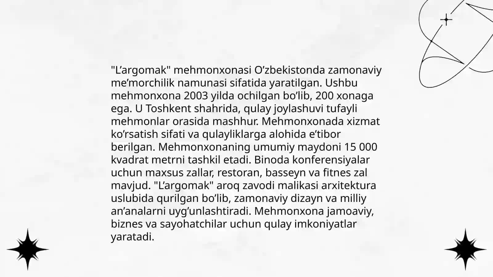 L'argomak mehmonxonasi 4