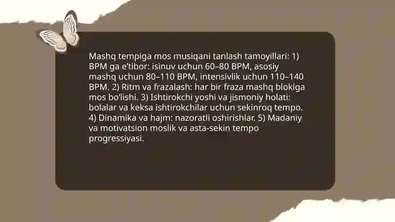 Ertalabki gimnastikani musiqa ostida oʻtish 4