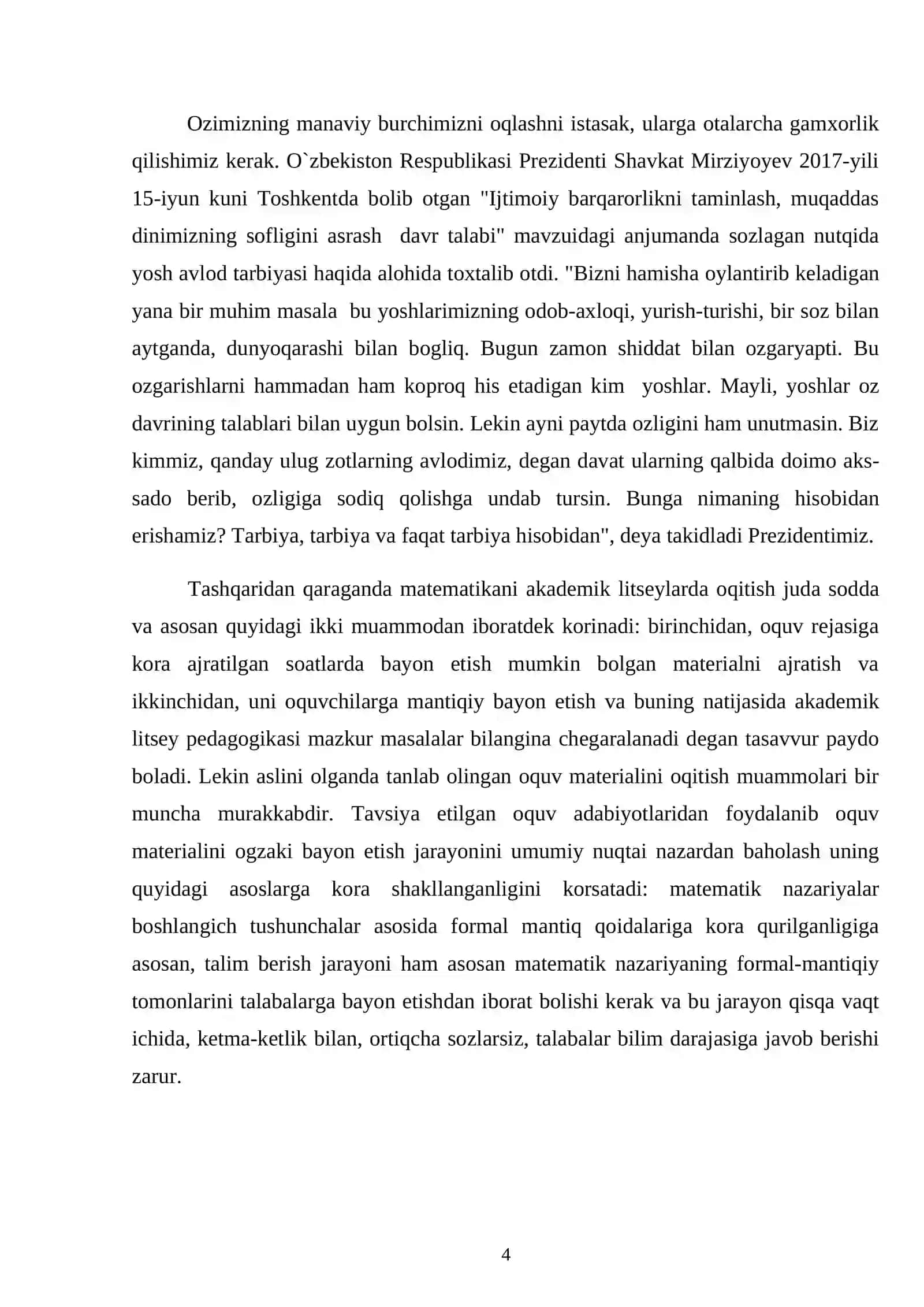 Umumtalim maktablarida o‘rganiladigan asosiy funksiyalar va ularning xossalari. 4