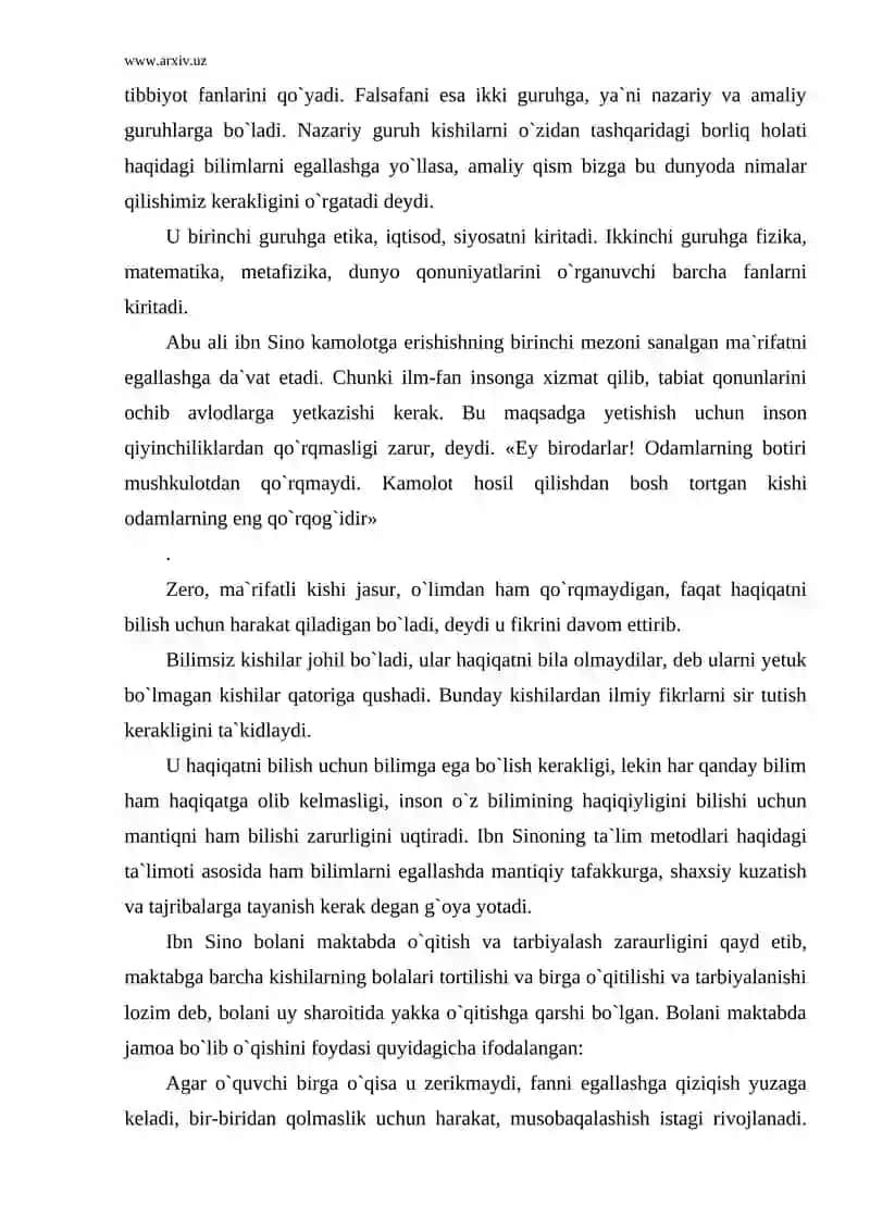 Abu Ali ibn Sino xayoti va ijodi 4