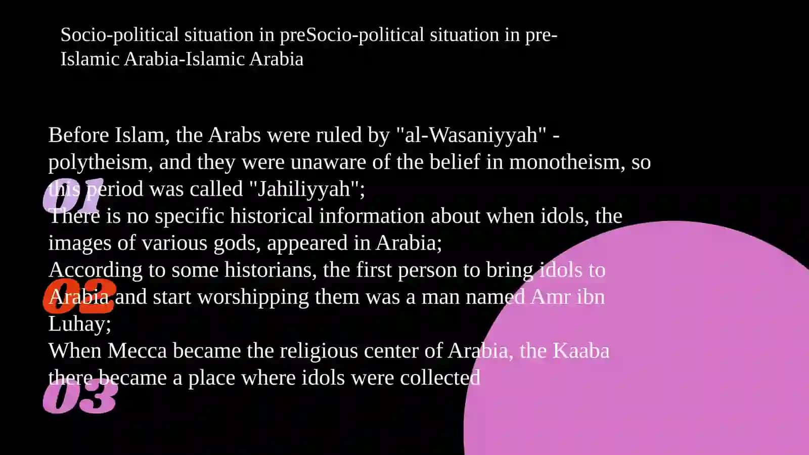 Socio-political situation in pre-Islamic Arabia 4