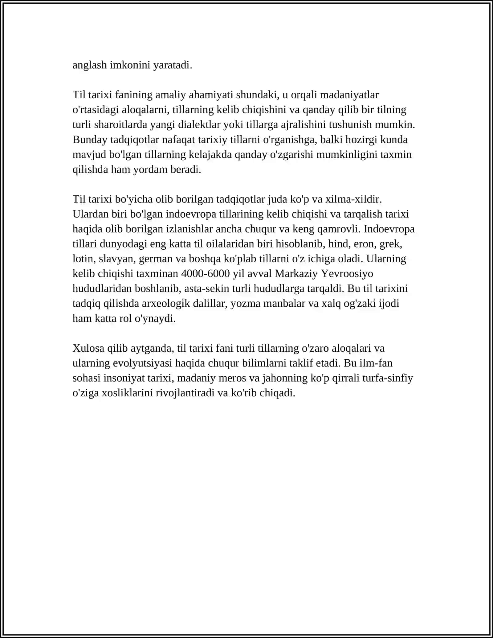 Til Tarixi Mustaqil Ish 4