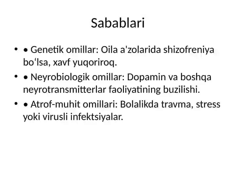 Shizofreniya Kasalligi 4