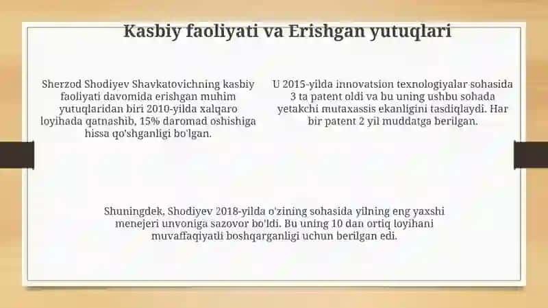 Sherzod Shodiyev Shavkatovich kim boʻlgan 4