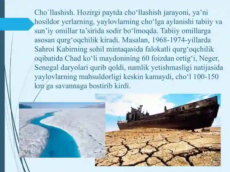 ZAMONAVIY GLOBAL EKOLOGIK MUAMMOLAR 4