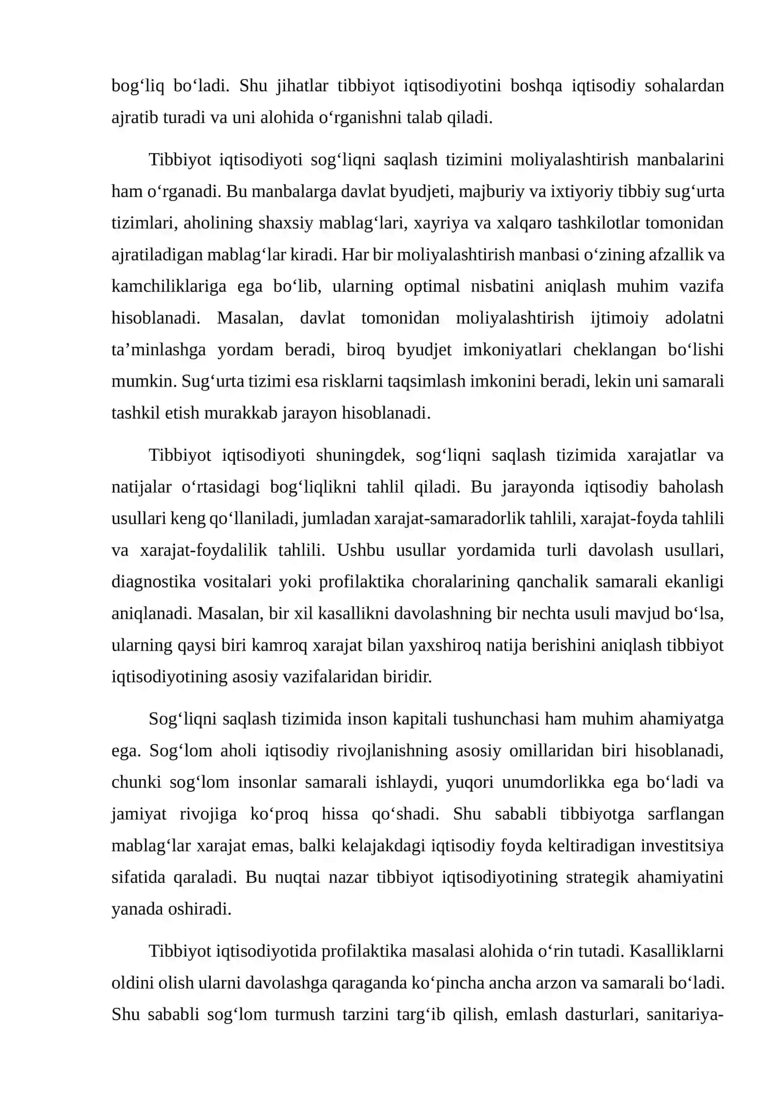 TIBBIYOT IQTISODINING IQTISODIY TAHLILI 4