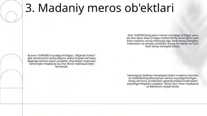 Özbekistonda Turistik Markazlar Va Resurslar 4