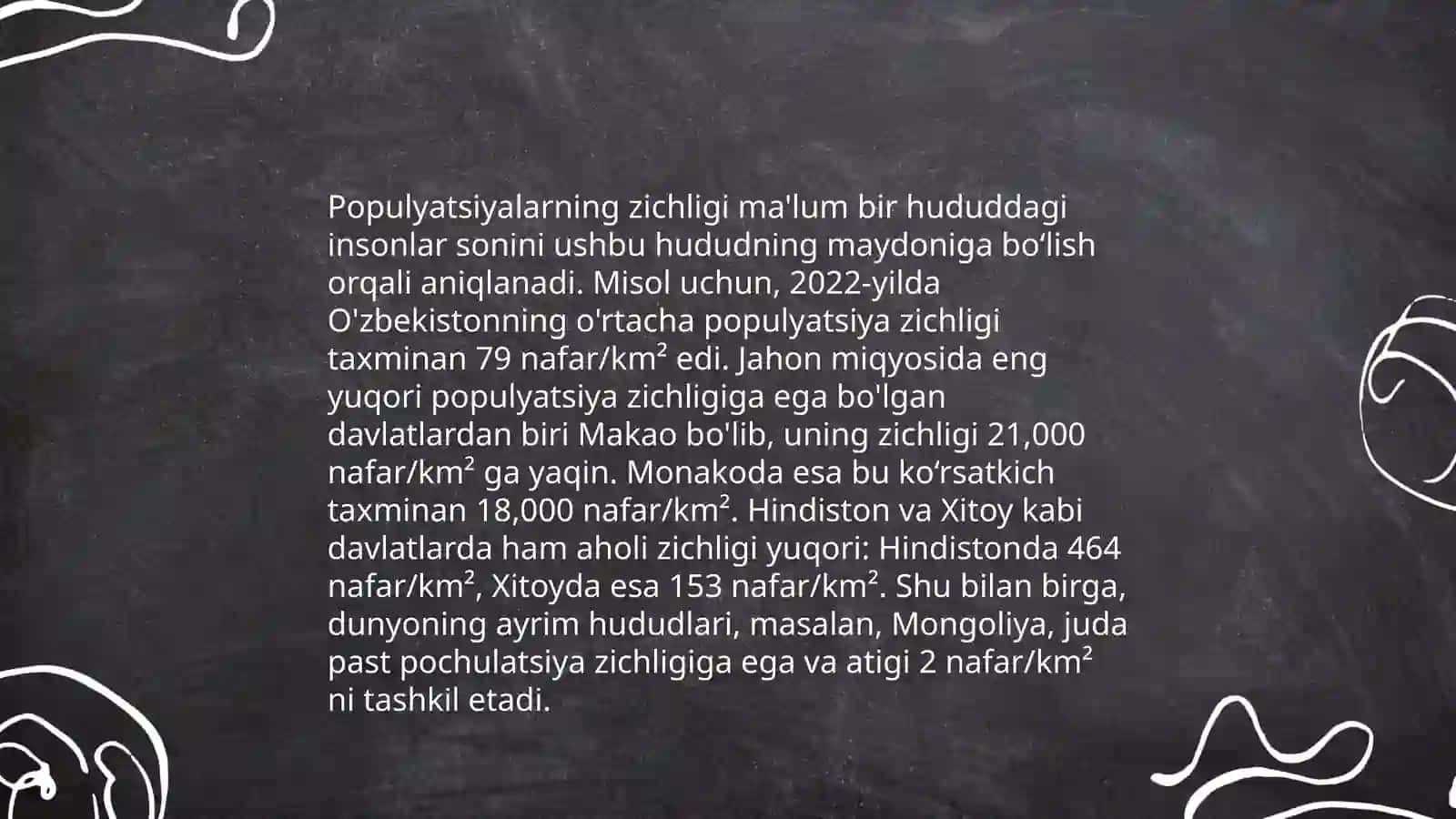 Populyatsiyalarning xususiyatlari 4