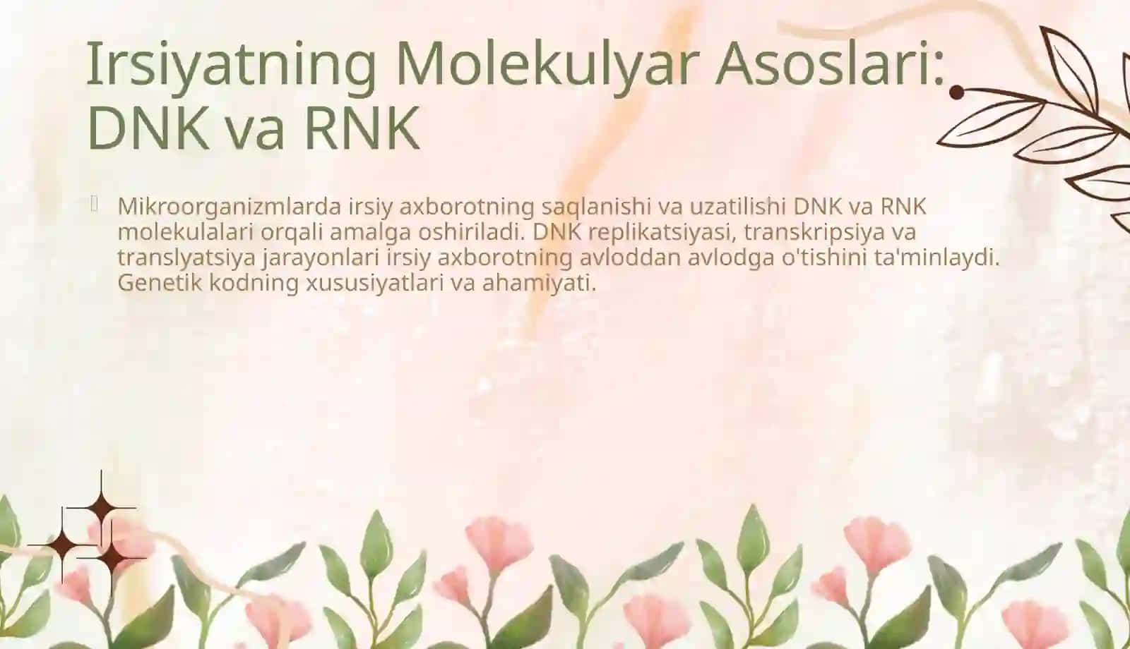 Mikroorganizmlarning irsiyat va o'zgaruvchanligi 4