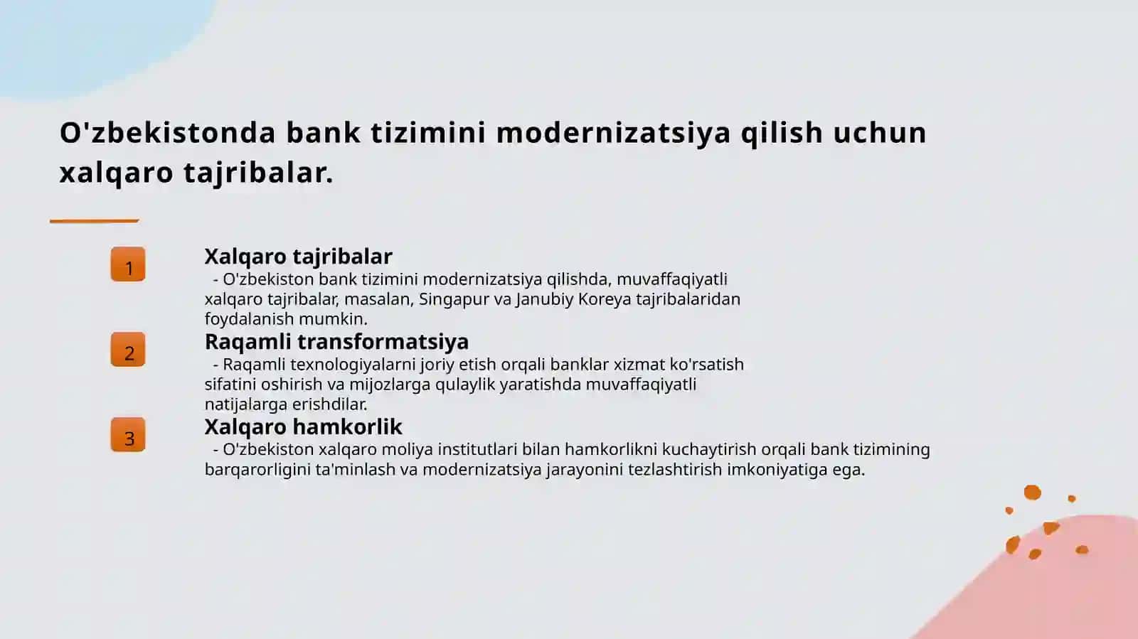 Ózbekistonda bank tizimini takomillashtirish yóllari 4