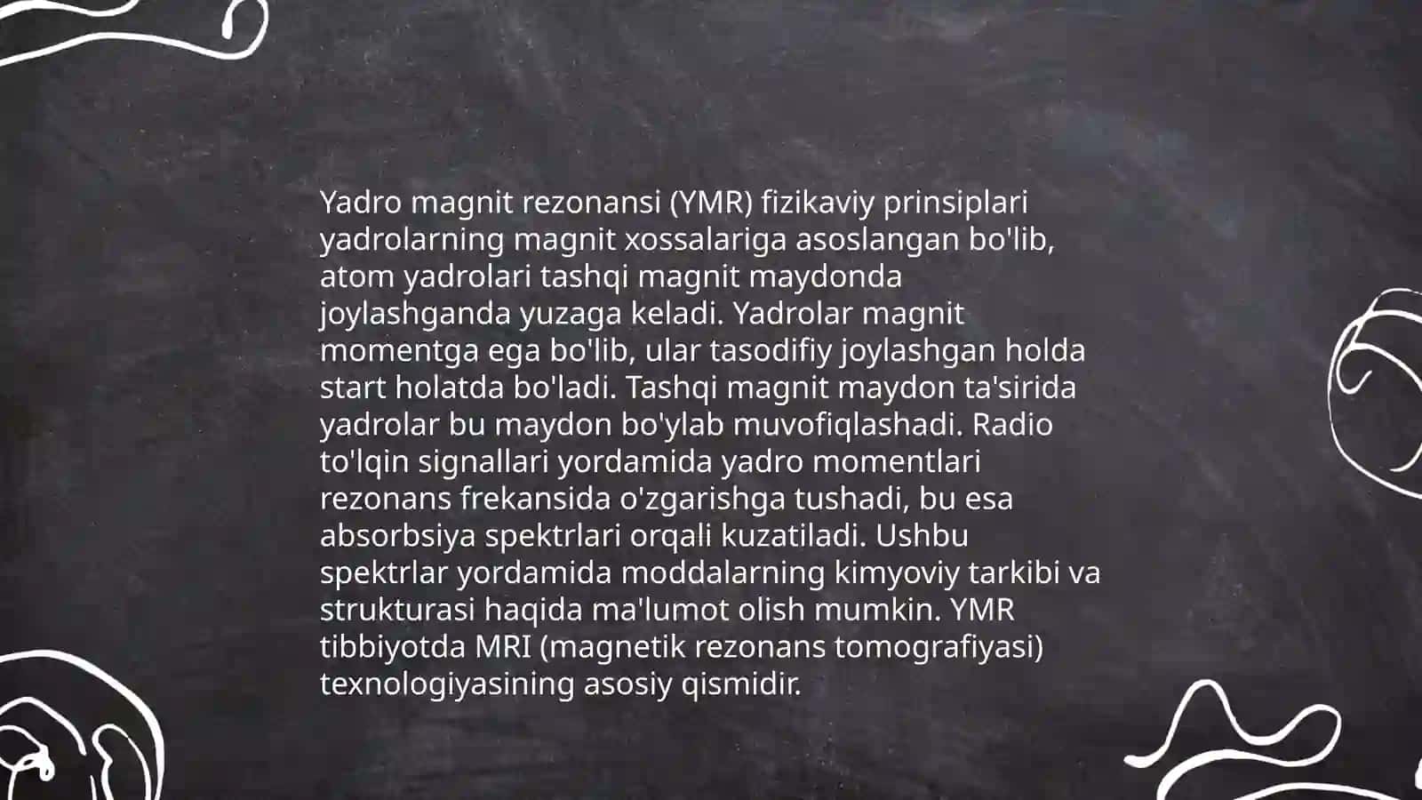 YAMR spektroskopiyasi bòyicha 4