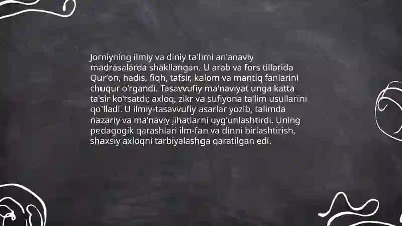 Abdurahmon Jomiy pedagogik qarashlari 4