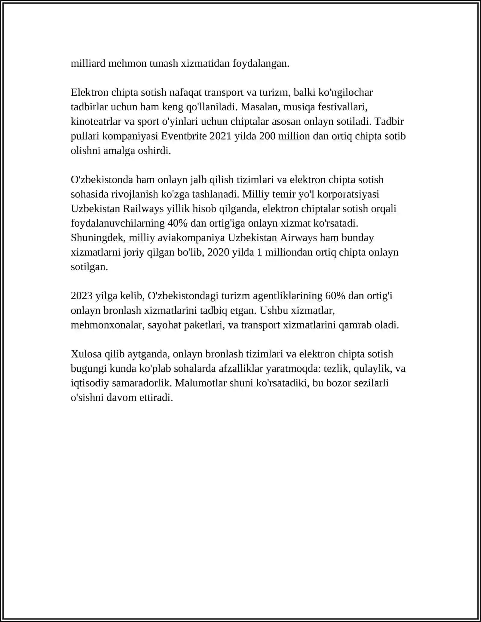 ELEKTRON TURIZM IMKONIYATLARI 4