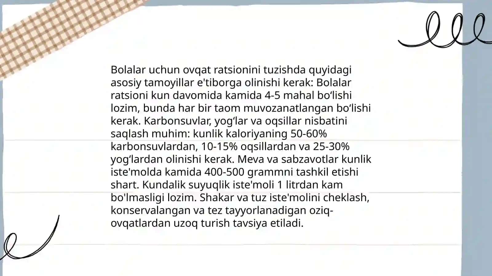 Bolalar uchun balansli ovqatlanish 4