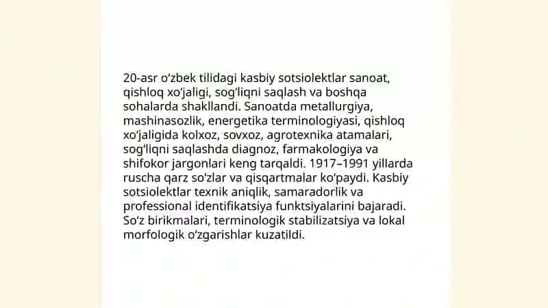 20 asr ózbek tilida sotsiolektlar 4