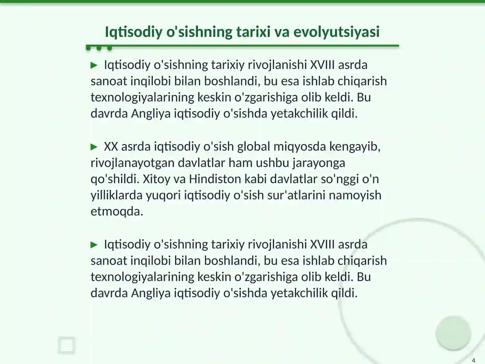 Iqtisodiy usish va uni taminlovchi omillar 4
