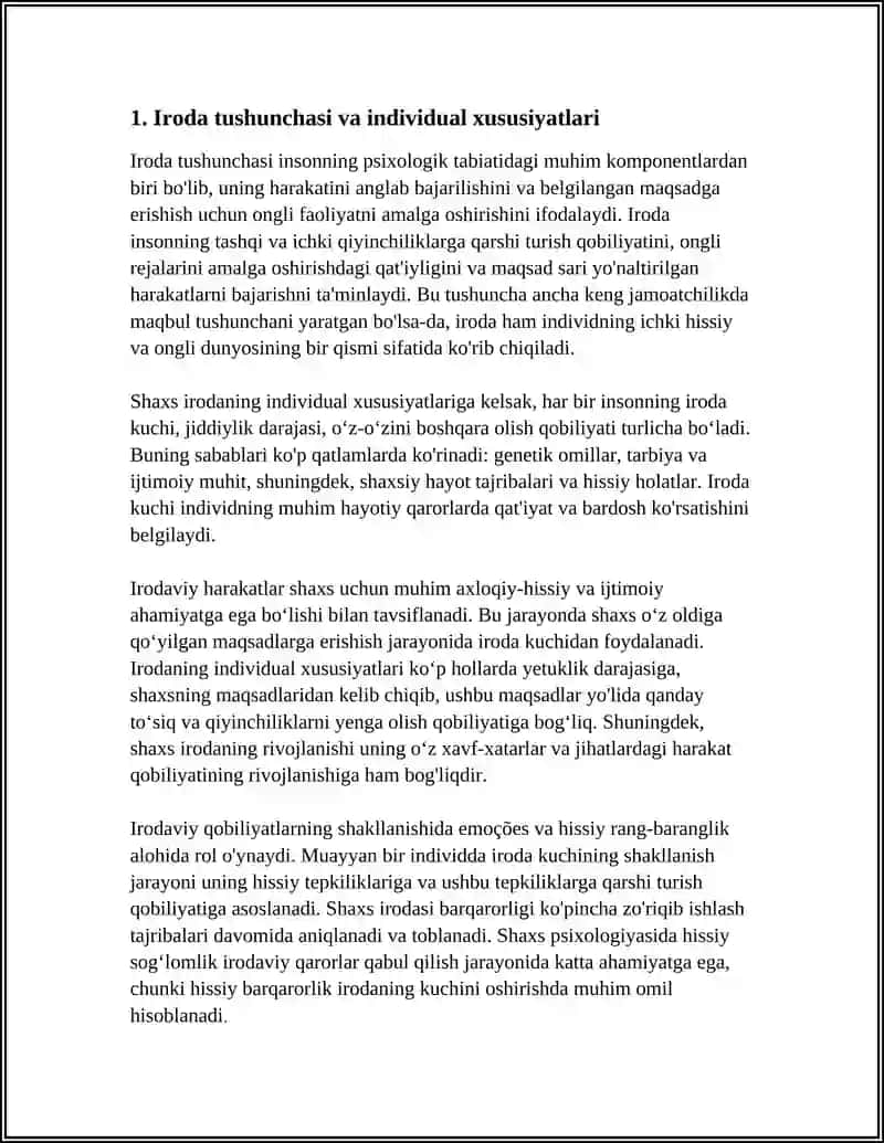 SHAHS IRODANING INDIVIDUAL XUSUSIYATLARI 4