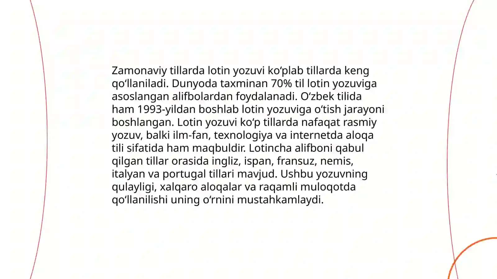 Zamonaviy tillarda lotinshunoslik 4