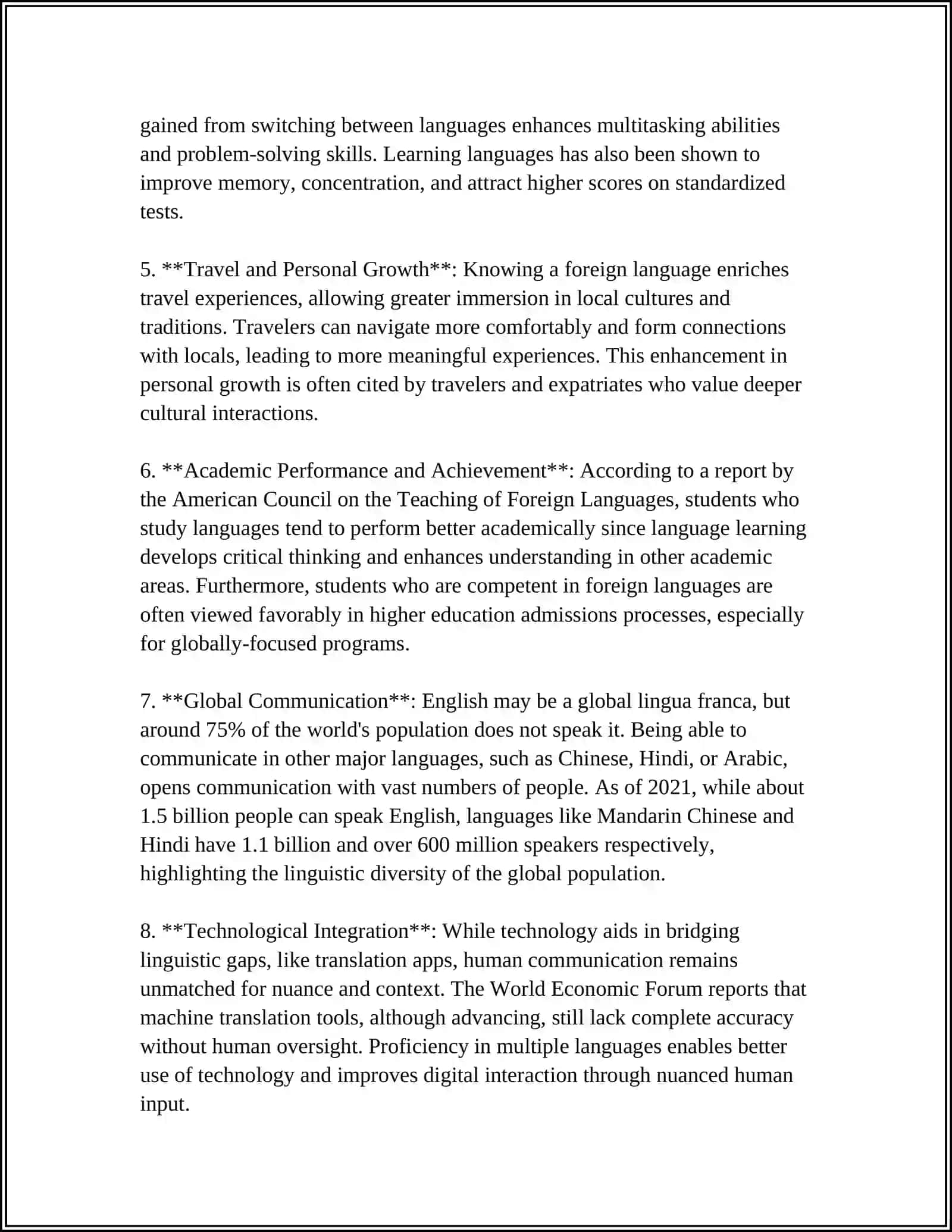 EDUCATION AND ROLE FOREIGN LANGUAGES 4