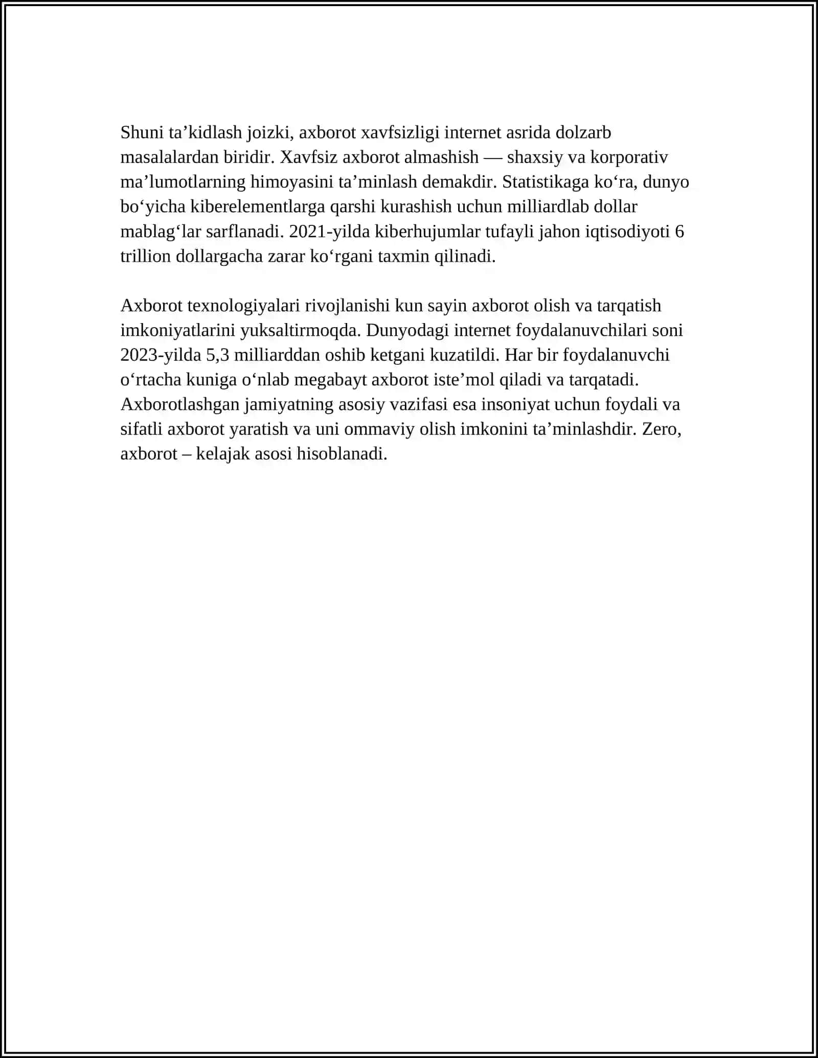 Axborot Nima va uning Manbalari 4
