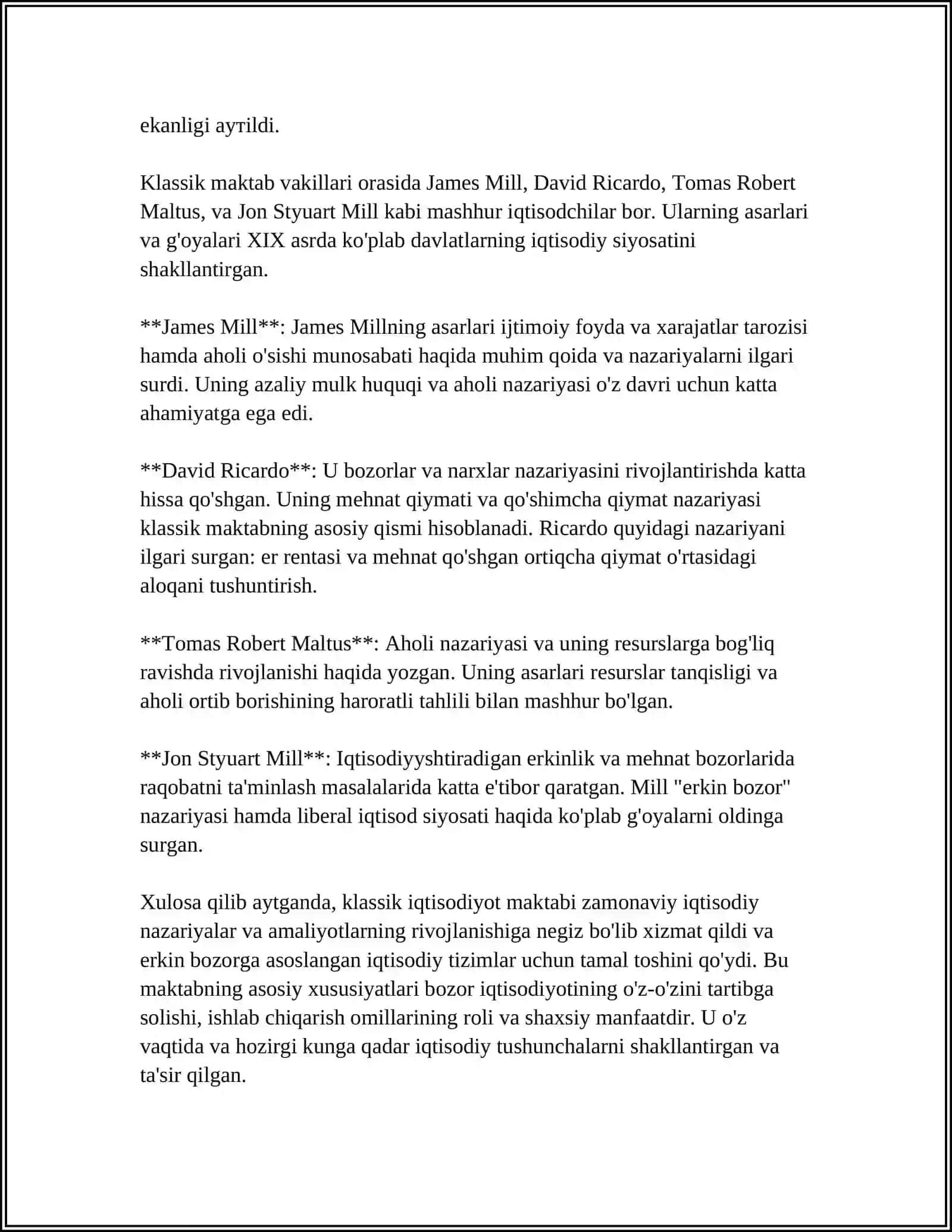 ANGILIYA VA FRANSIYADA KLASSIK IQTISODIY MAKTAB 4
