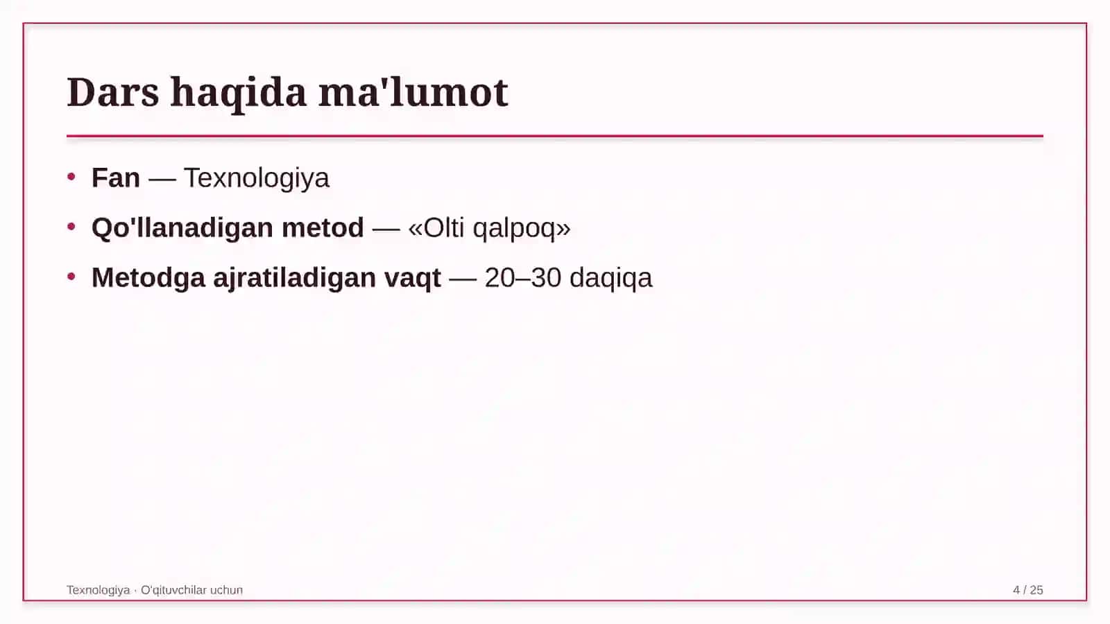 texnologiya darslarida olti qalpoq metodidan foydalanish 6026 4