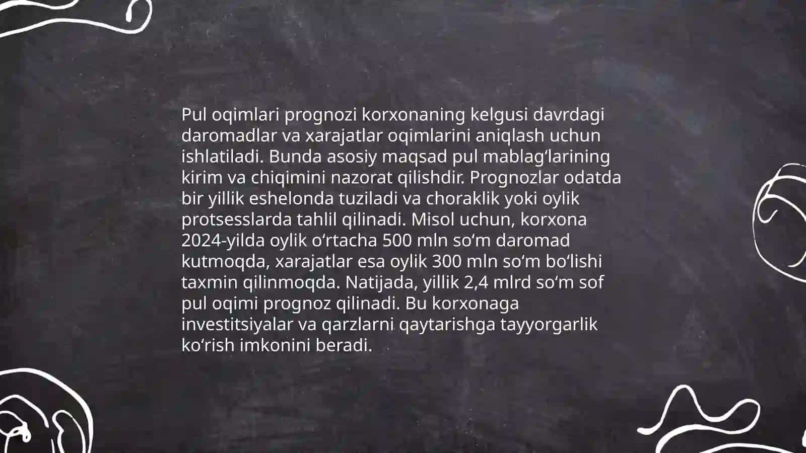 Pul oqimlarini rejalashtirish 4