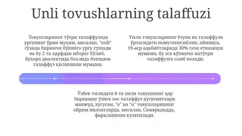 Unli tovushlar talaffuzi va imlosi 4