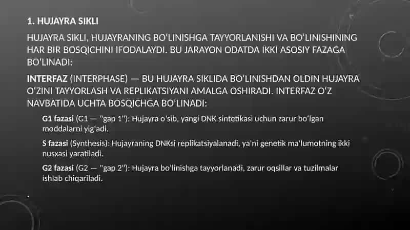 Hujayra sikli 4
