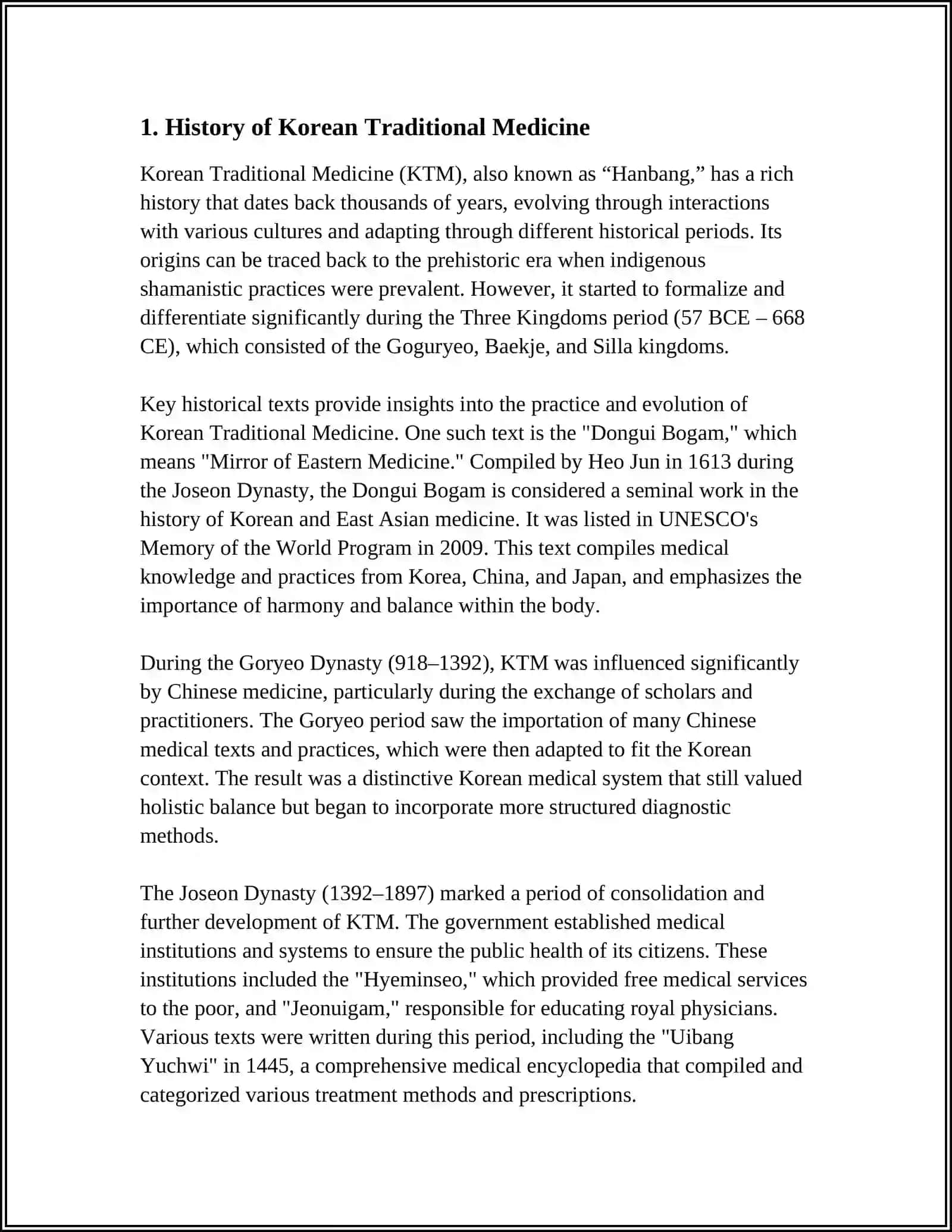 Traditional Korean Medicine: History and Principles 4
