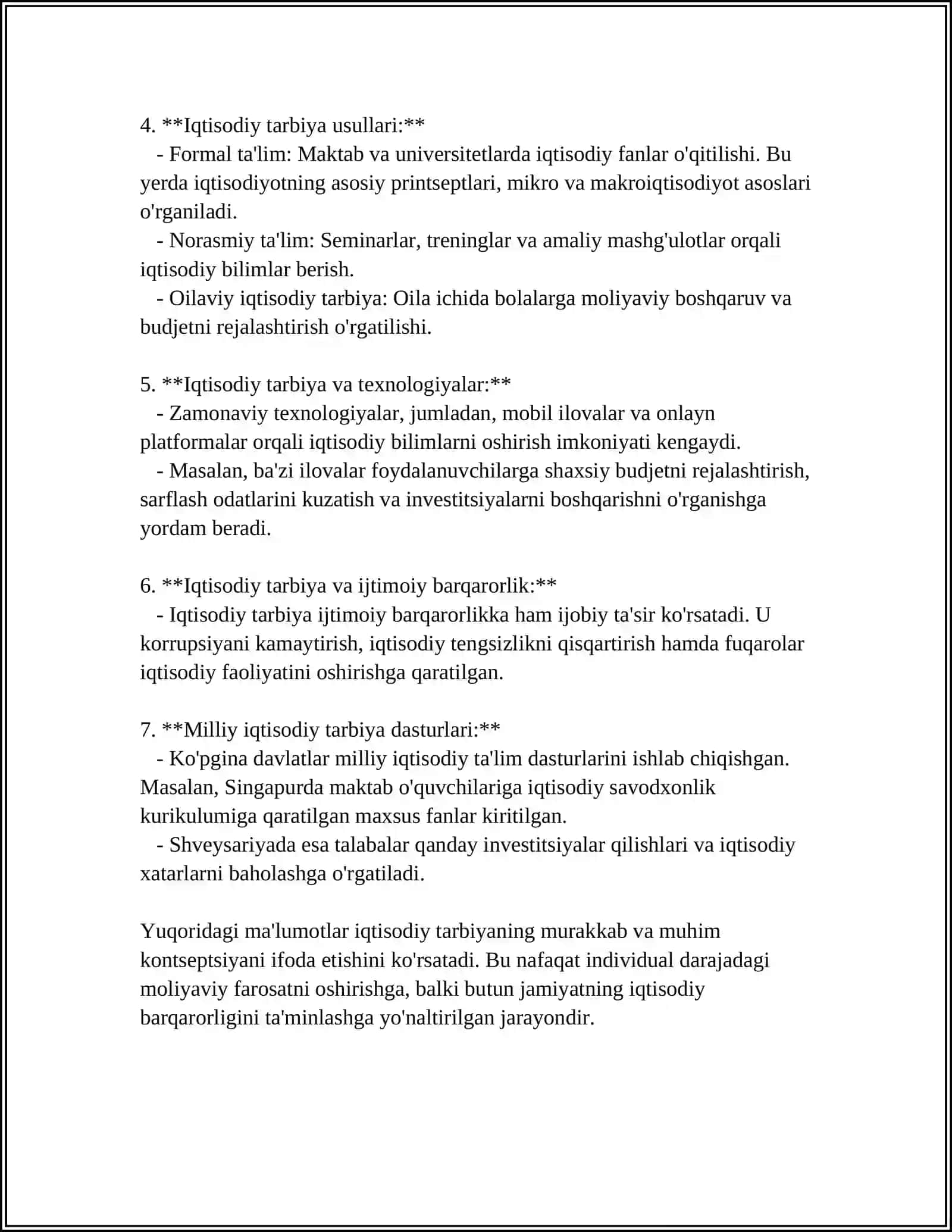 IQTISODIY TARBIYA XAQIDA TUSHUNCHA 4