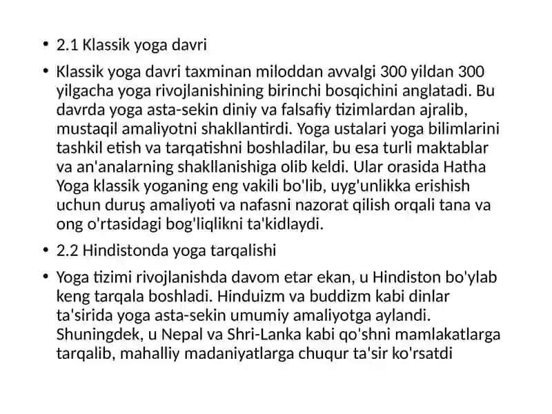 Yoga usuli kelib chiqishi va rivojlanishi 4