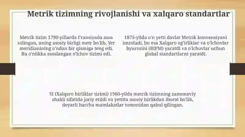 Metrologiyafanining tarixi va rivojlanishi 4