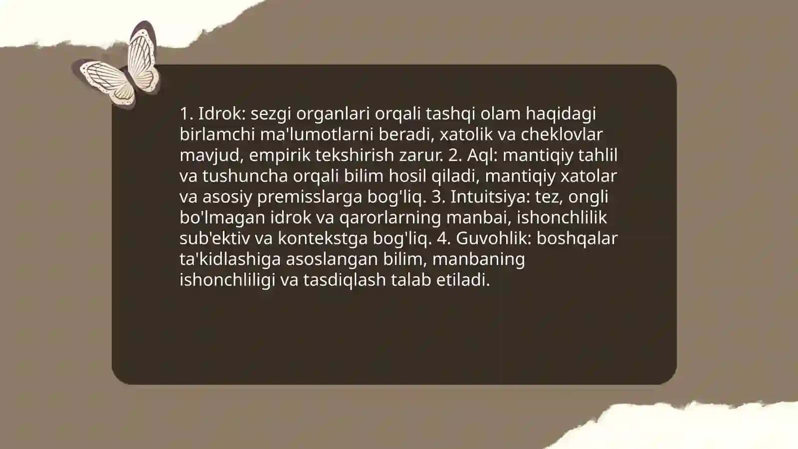Bilish nazariyasi va muammolari 4