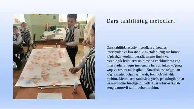 Dars tahlili va undagi psixologik holatlar 4