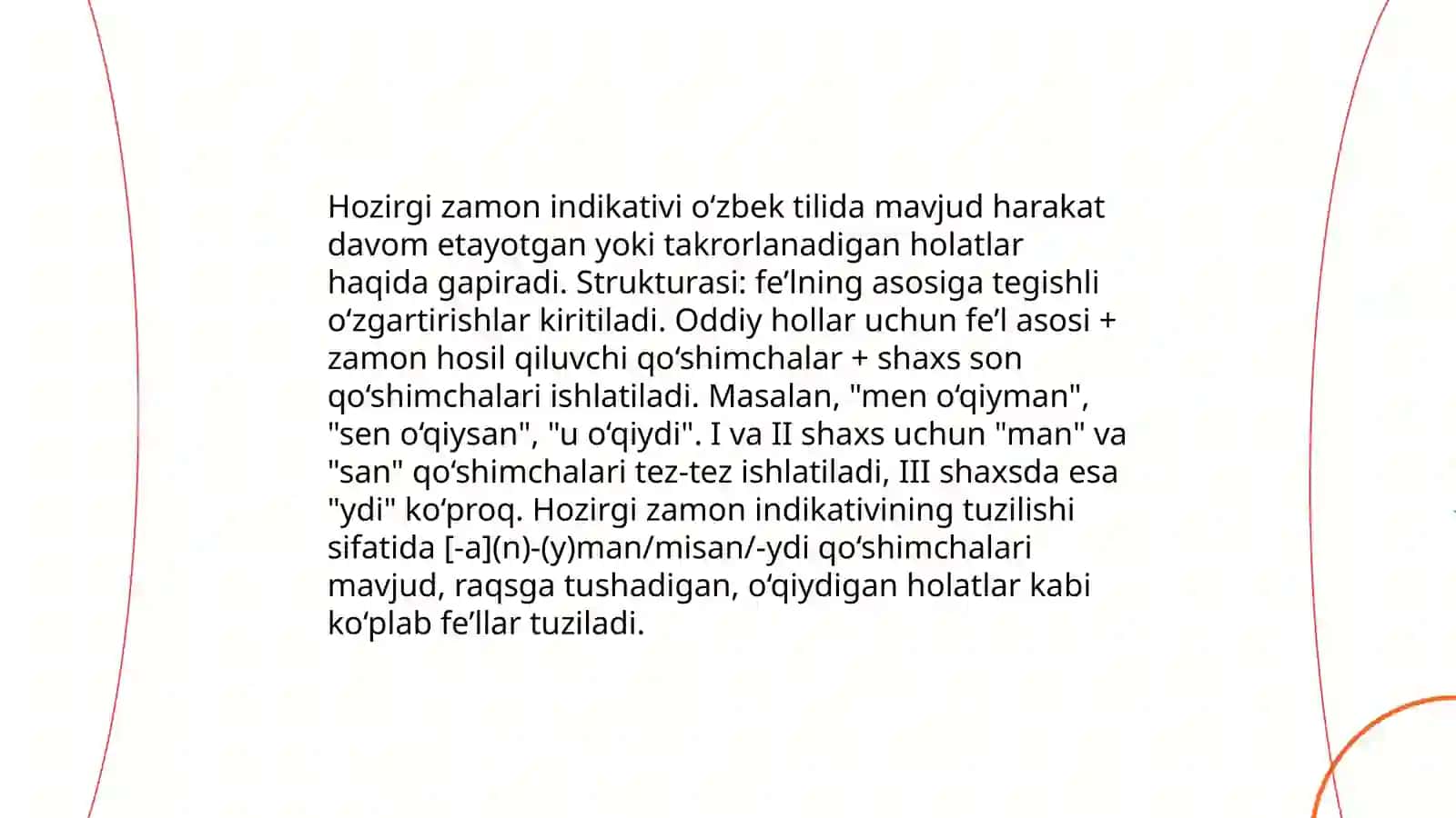 Present Simple Tense in Uzbek 4
