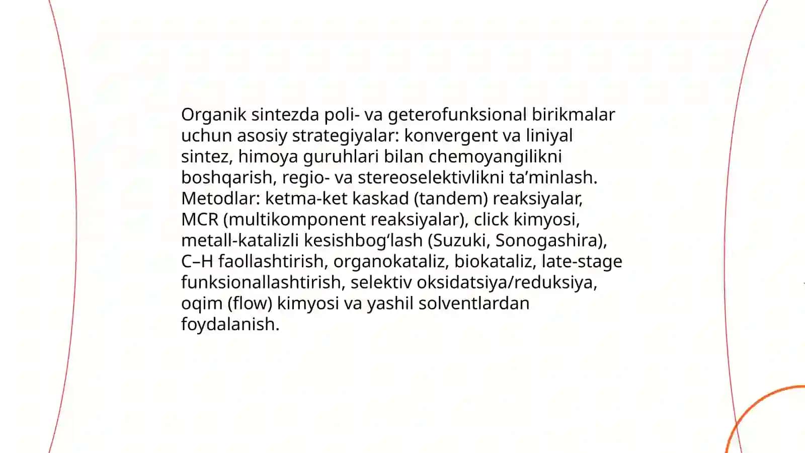 Poli-vа geterofunktsiоnаl birikmаlаr metаbоlitlаr vа dоrivоr moddalar sifаtidа 4