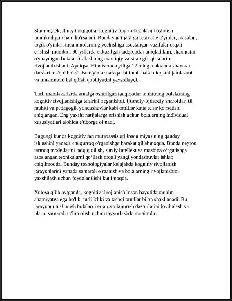 MAKTABGACHA TALIMDA BOLANI RIVOJLANISHI 4