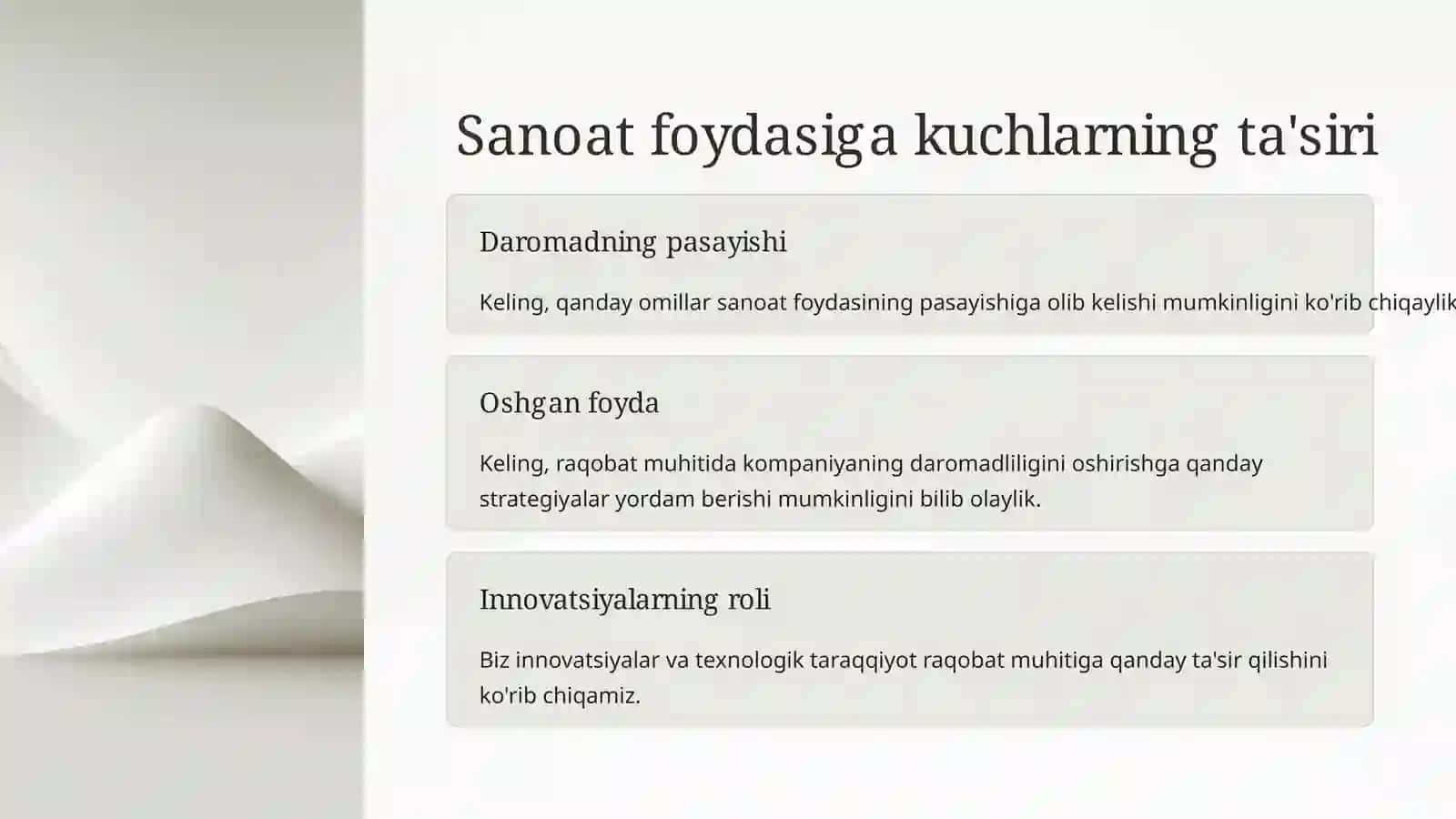 Porterning beshta raqobat kuchi modeli 4