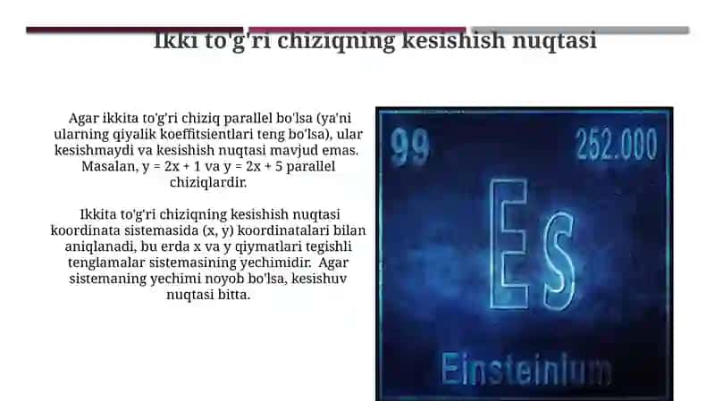 Parabolaning tenglamasi 4
