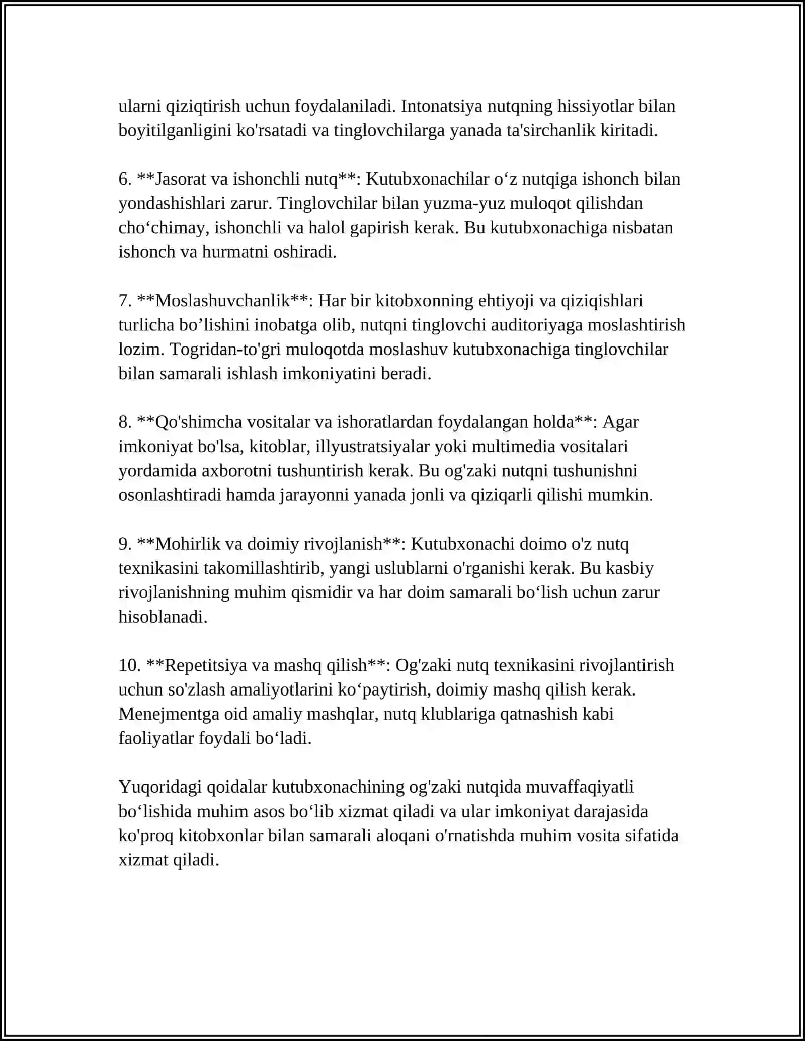 KUTUBXONACHINING NUTQ TEXNIKASI 4