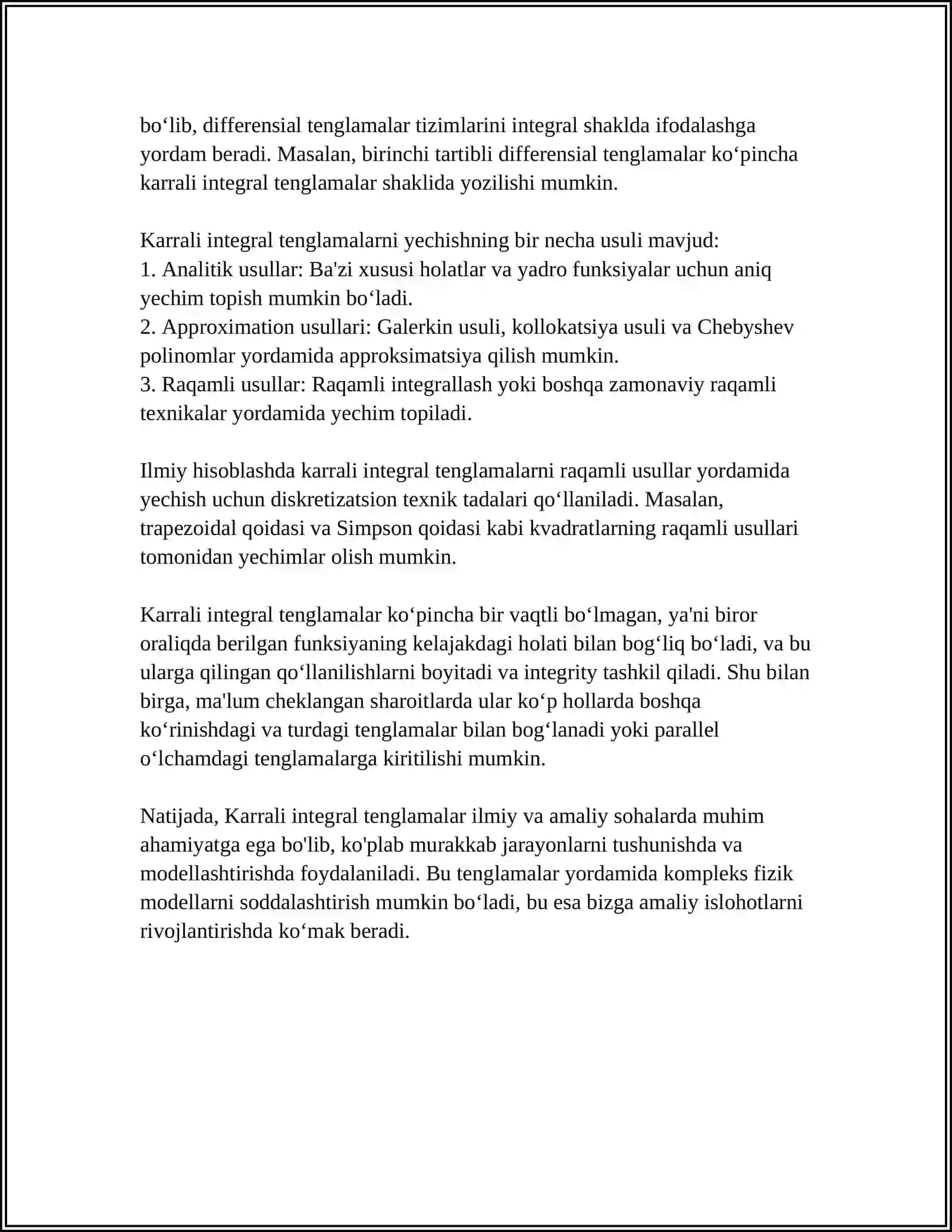 KARRALI INTEGRALLARNI TATBIQLARI 4