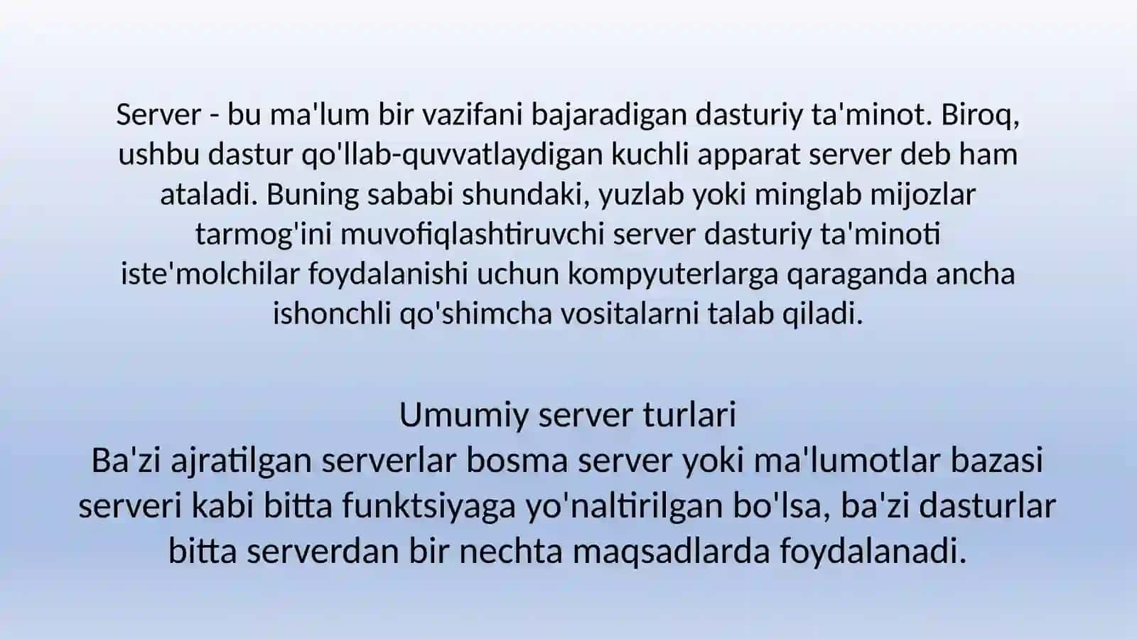Server foydalanuvchilarining huquqlari haqida ma'lumot berish va tushintirish 4