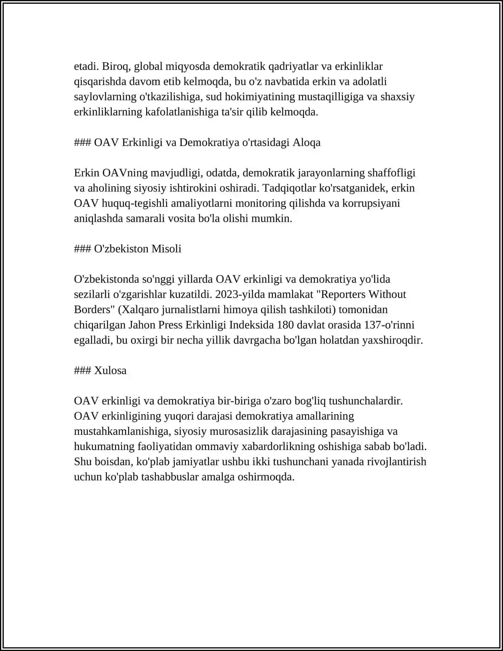 OAV ERKINLIGINI TA'MINLASH 4