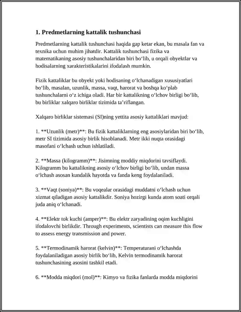 Predmetlarning kattalik tushunchasi 4