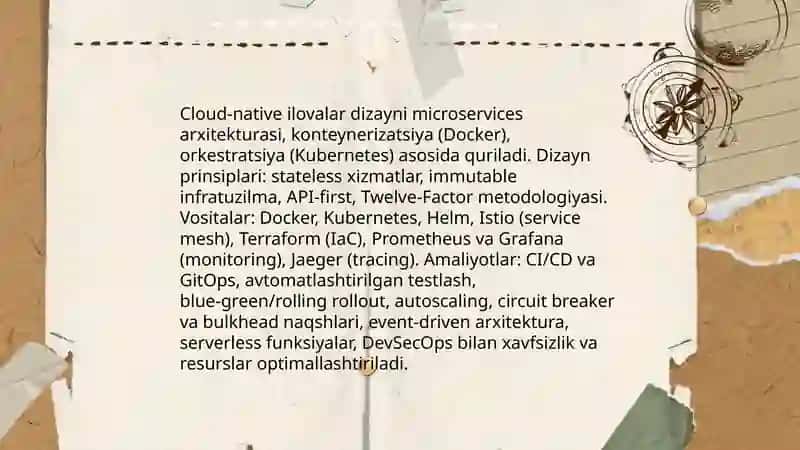 Bulutli texnologiyalar orqali dasturiy vositalarni loyihalash 4