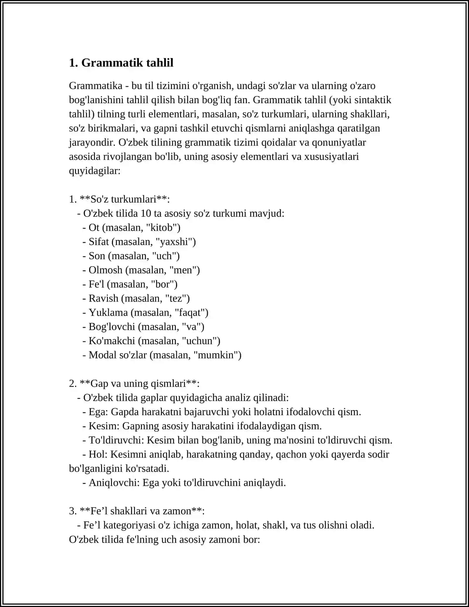 Grammatik tahlil 4