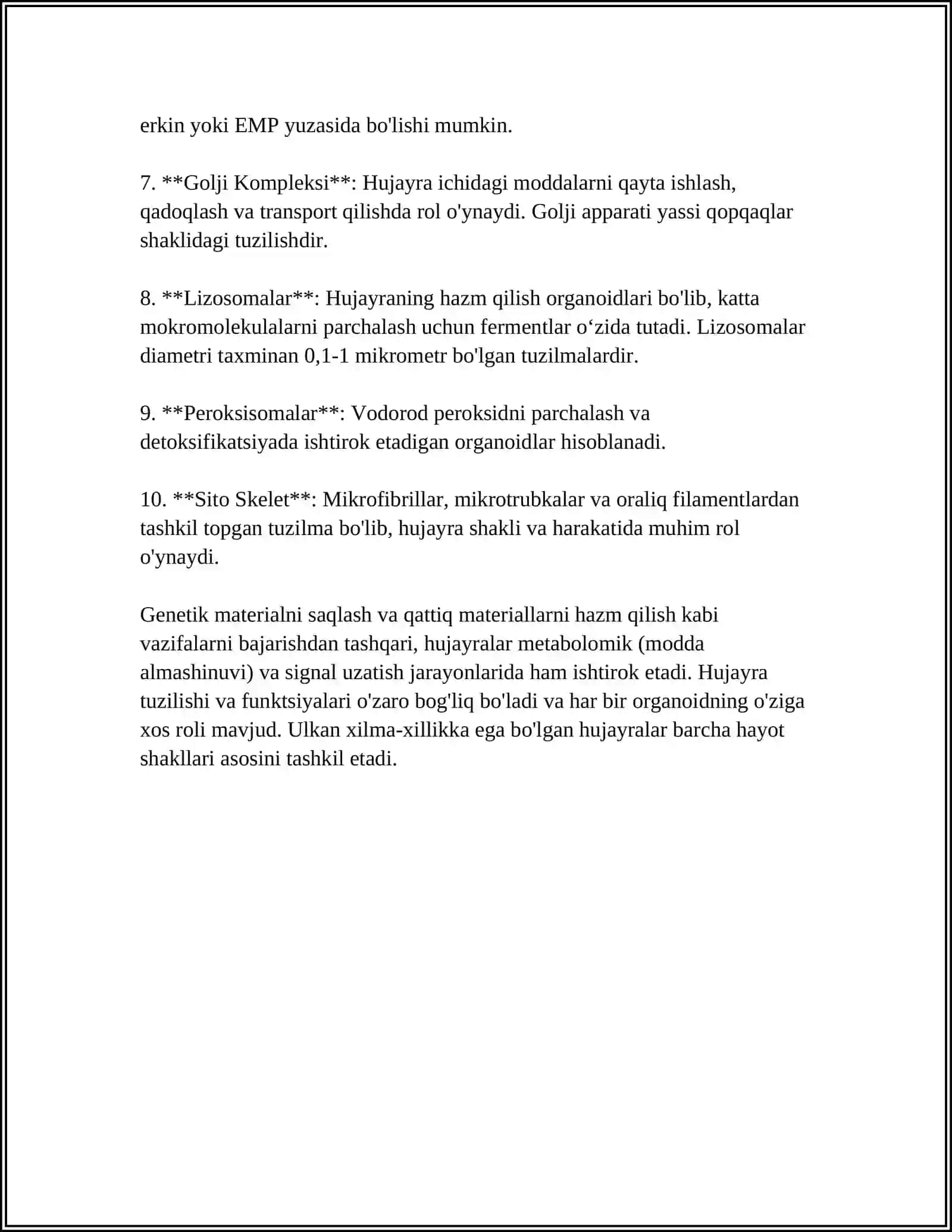 HUJAYRA TUZILISHI. HUJAYRA NA'ZARIYASI 4