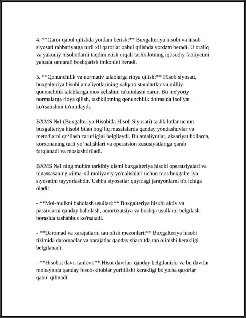 BUXGALTERIYA HISOBIDA HISOB SIYOSATI BXMS №1 4
