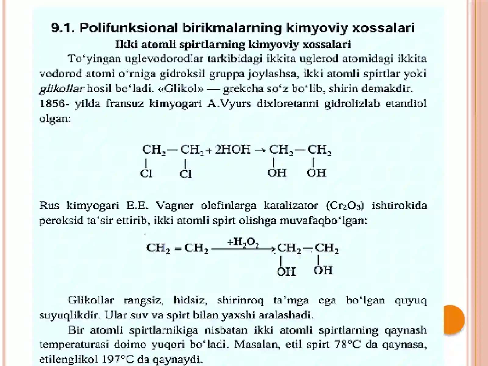 Polifunksional birikmalar va davorlar kimyosi 4